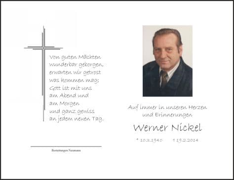 Herr Werner Nickel