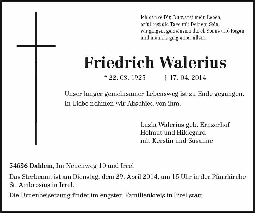 Herr Friedrich Walerius