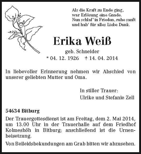 Frau Erika Weiß