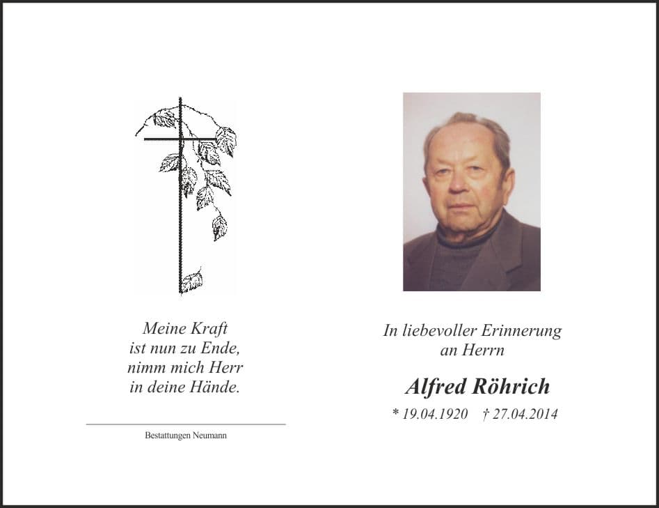 Herr Alfred Röhrich