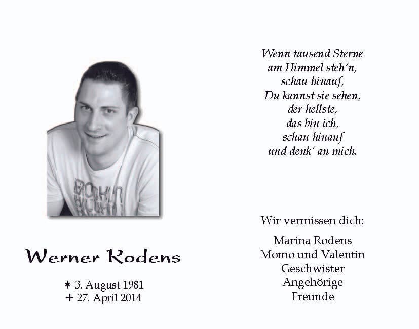 Herr Werner Rodens