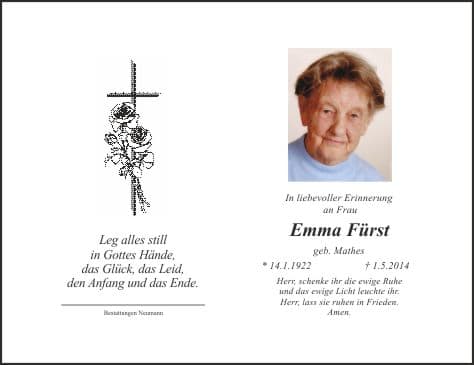 Frau Emma Fürst