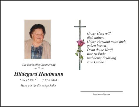 Frau Hildegard Hautmann