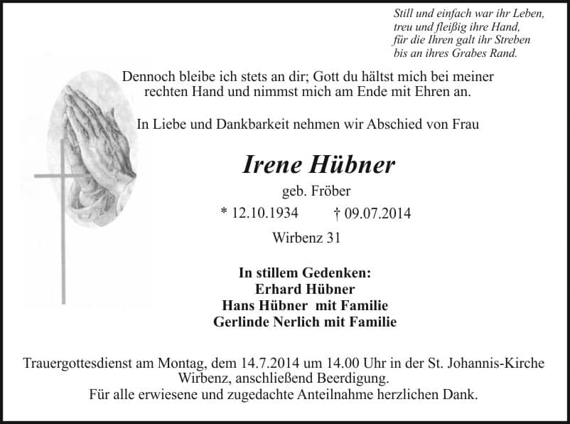 Frau Irene Hübner