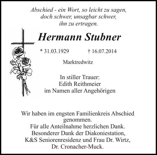 Herr Hermann Stubner
