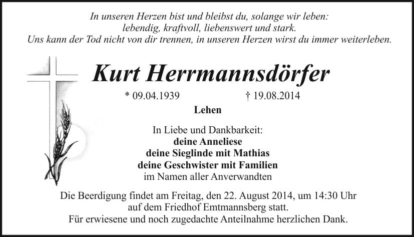 Herr Kurt Herrmannsdörfer