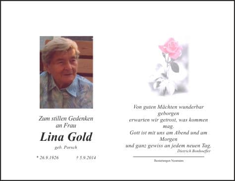Frau Lina Gold