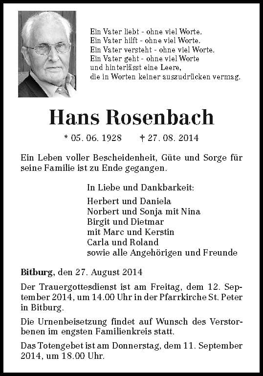 Herr Hans Rosenbach