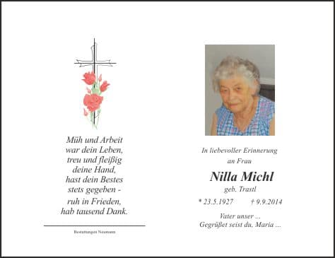 Frau Petronilla Michl
