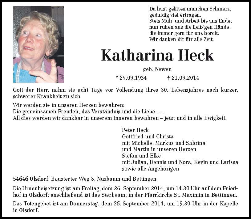 Frau Katharina Heck