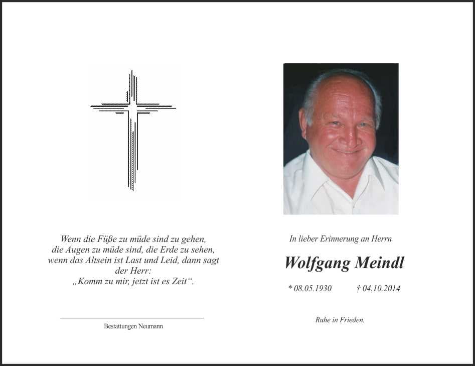 Herr Wolfgang Meindl