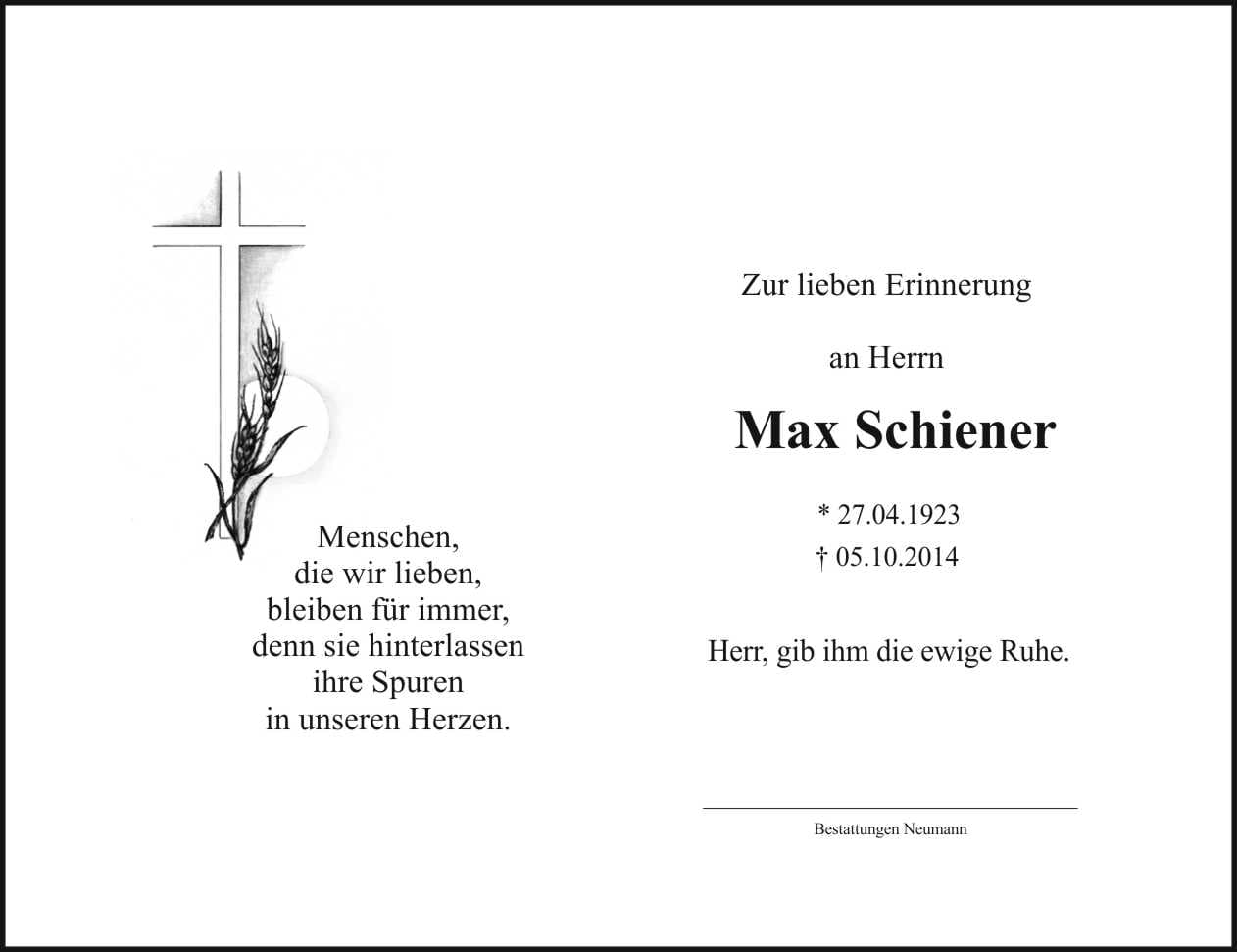 Herr Max Schiener