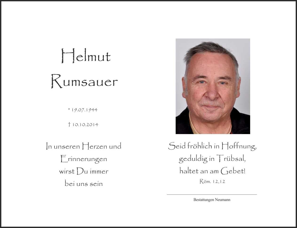Herr Helmut Rumsauer