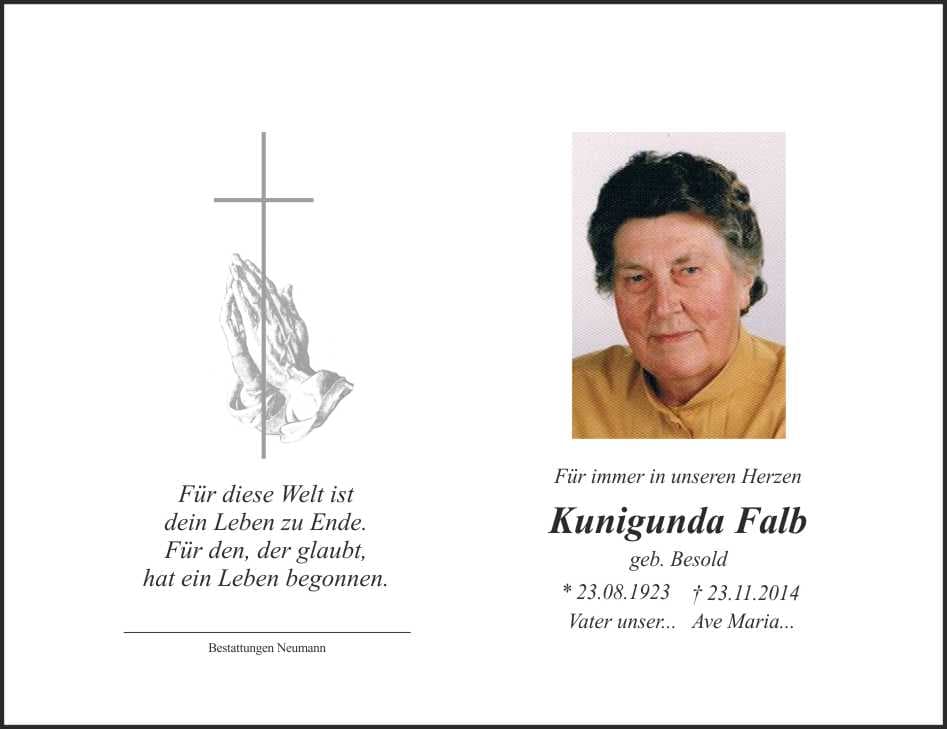 Frau Kunigunda Falb