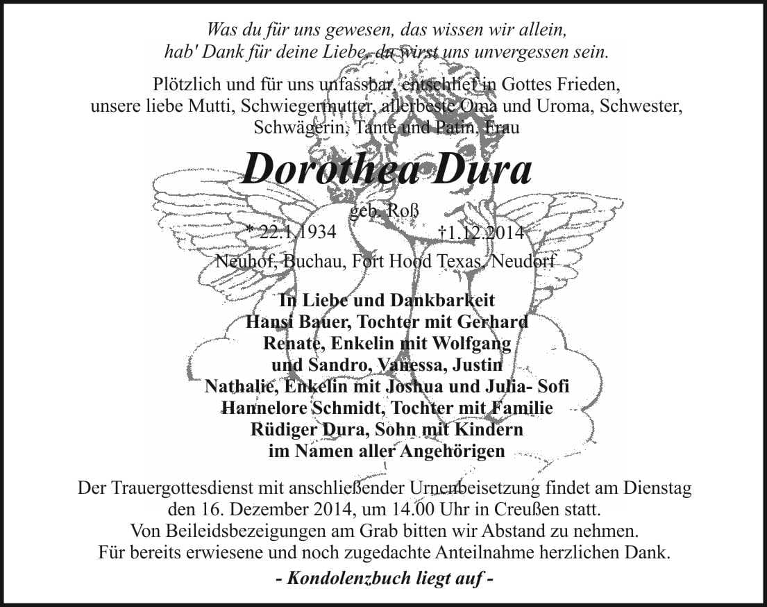 Frau Dorothea Dura