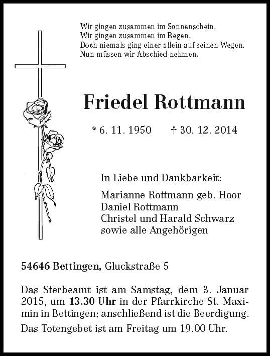 Herr Friedel Rottmann