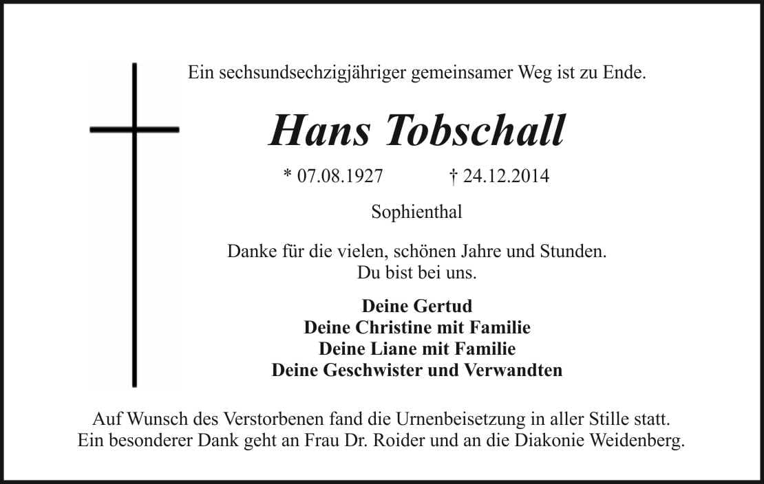 Herr Hans Tobschall
