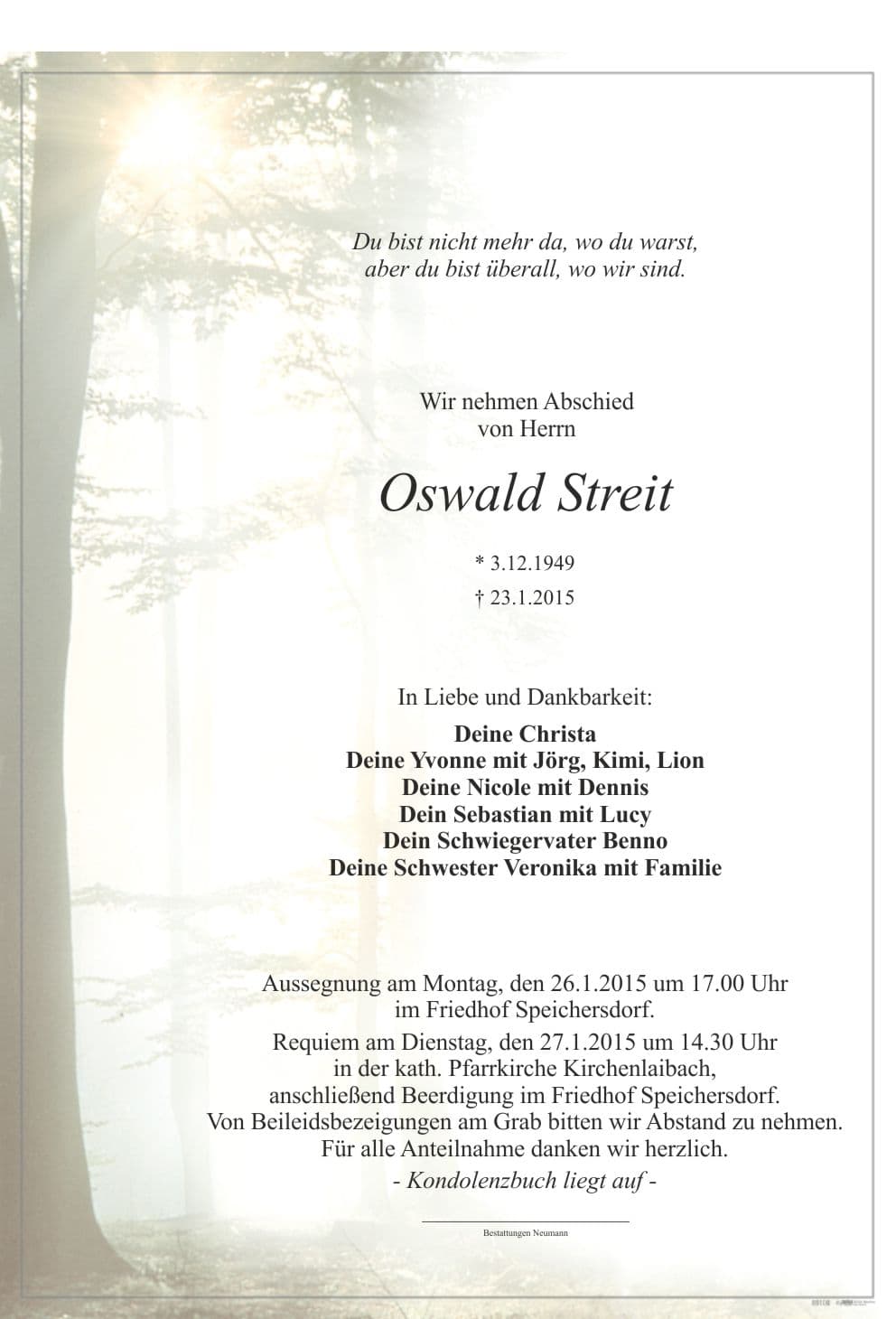 Herr Oswald Streit