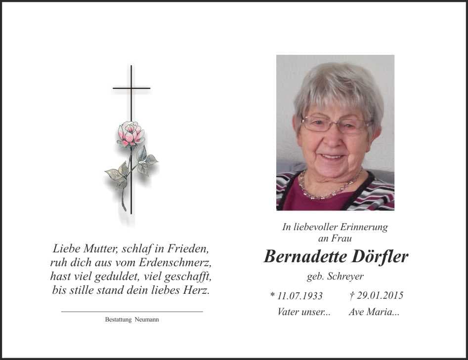 Frau Bernadette Dörfler