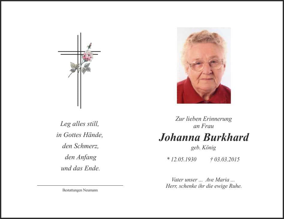 Frau Johanna Burkhard