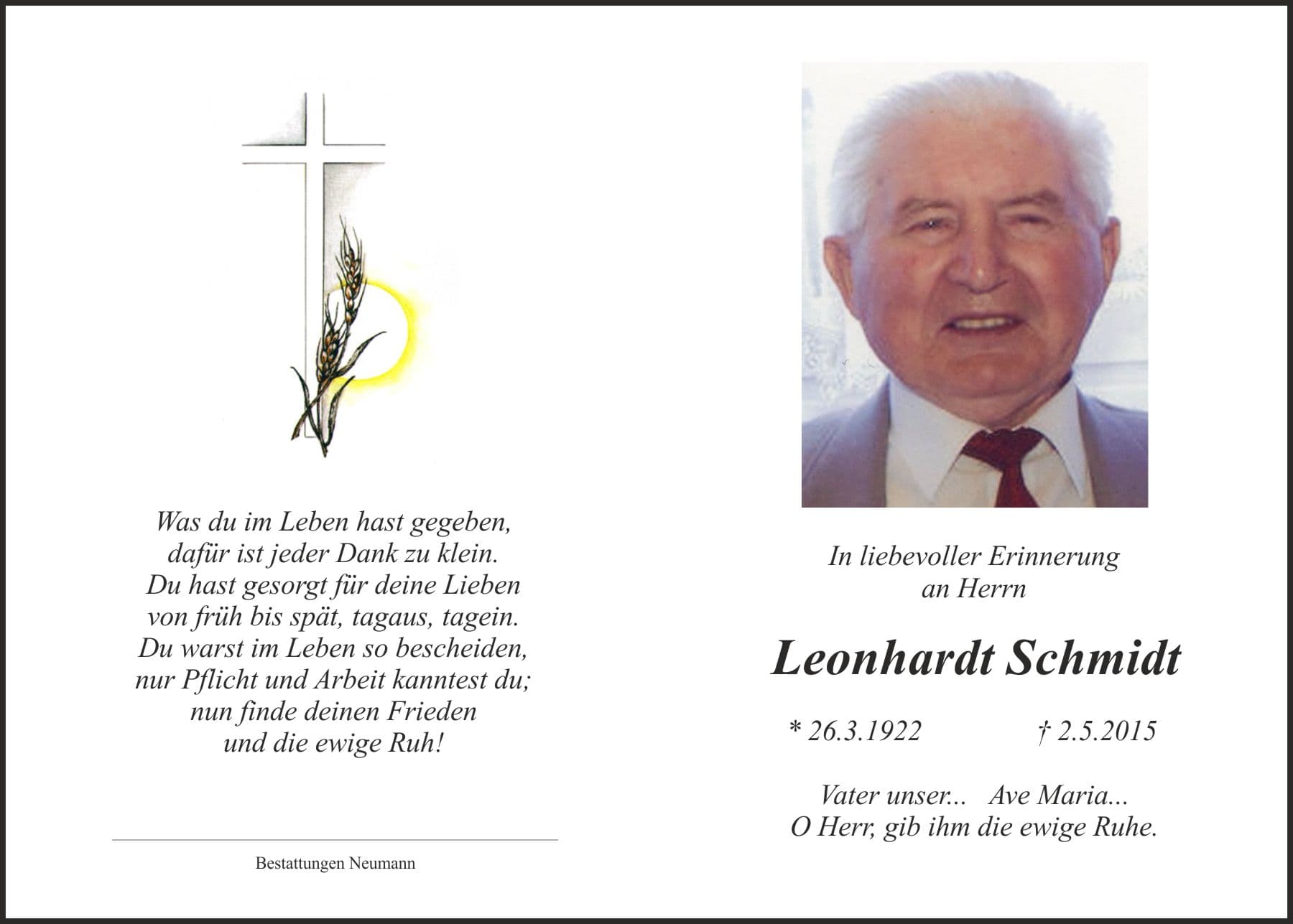 Herr Leonhardt Schmidt