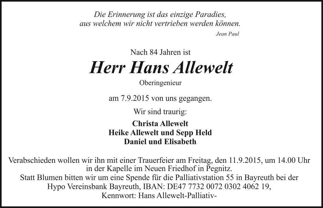 Herr Hans Allewelt