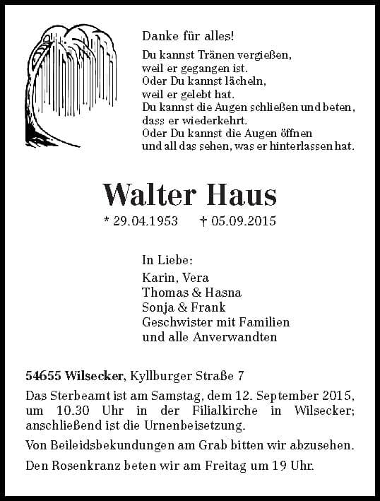 Herr Walter Haus