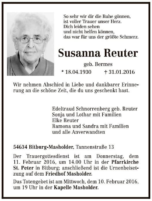 Frau Susanna Reuter