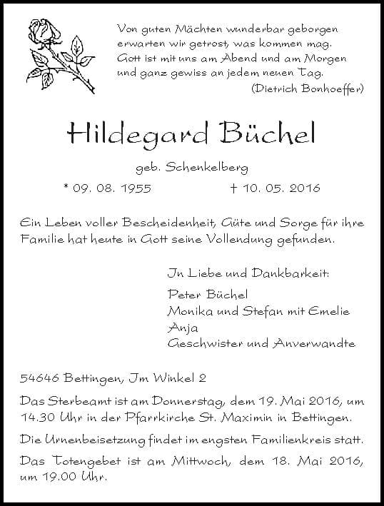 Frau Hildegard Büchel