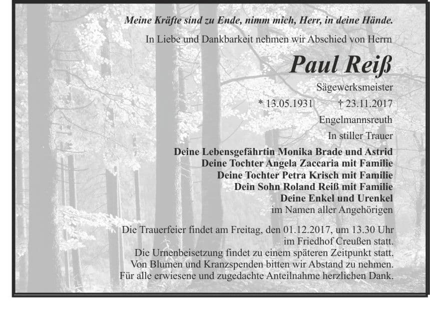 Herr Paul Reiß