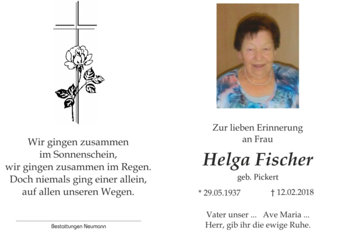 Frau Helga Fischer