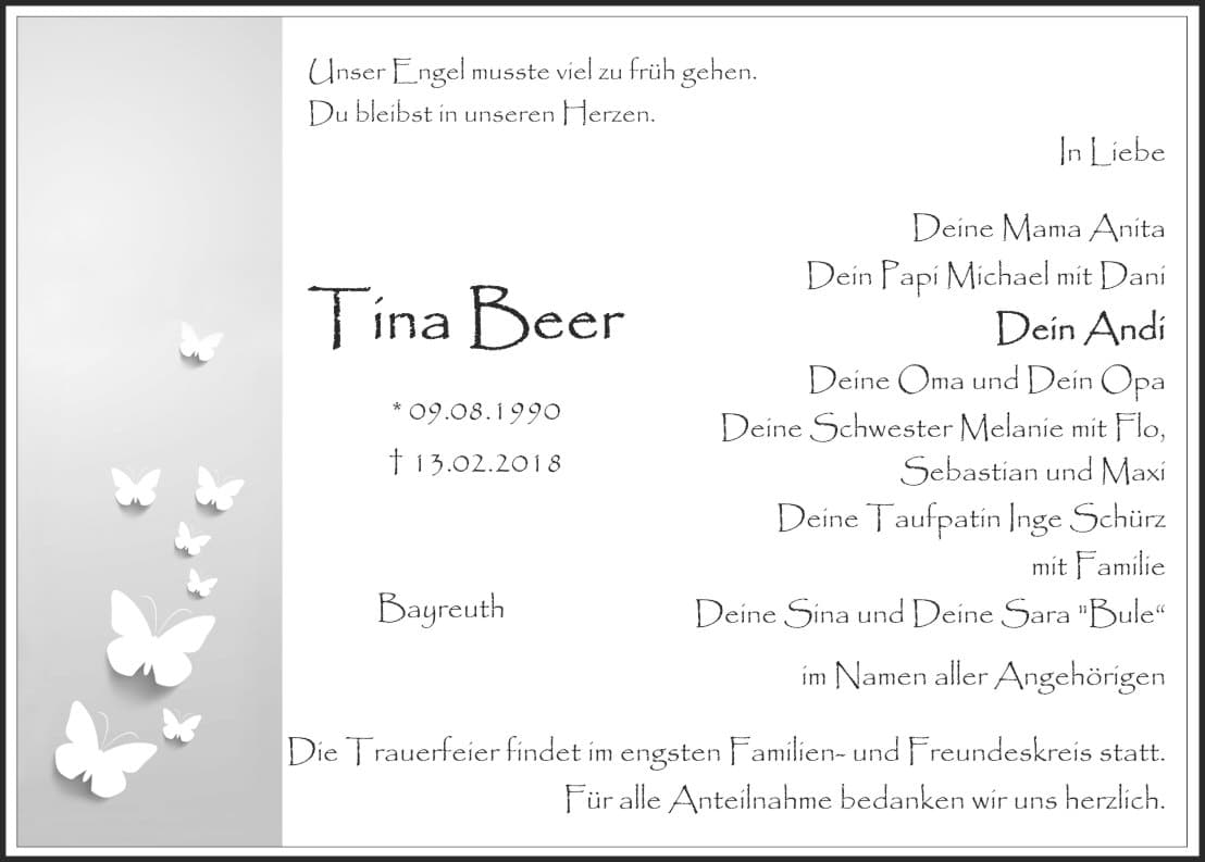 Frau Tina Beer