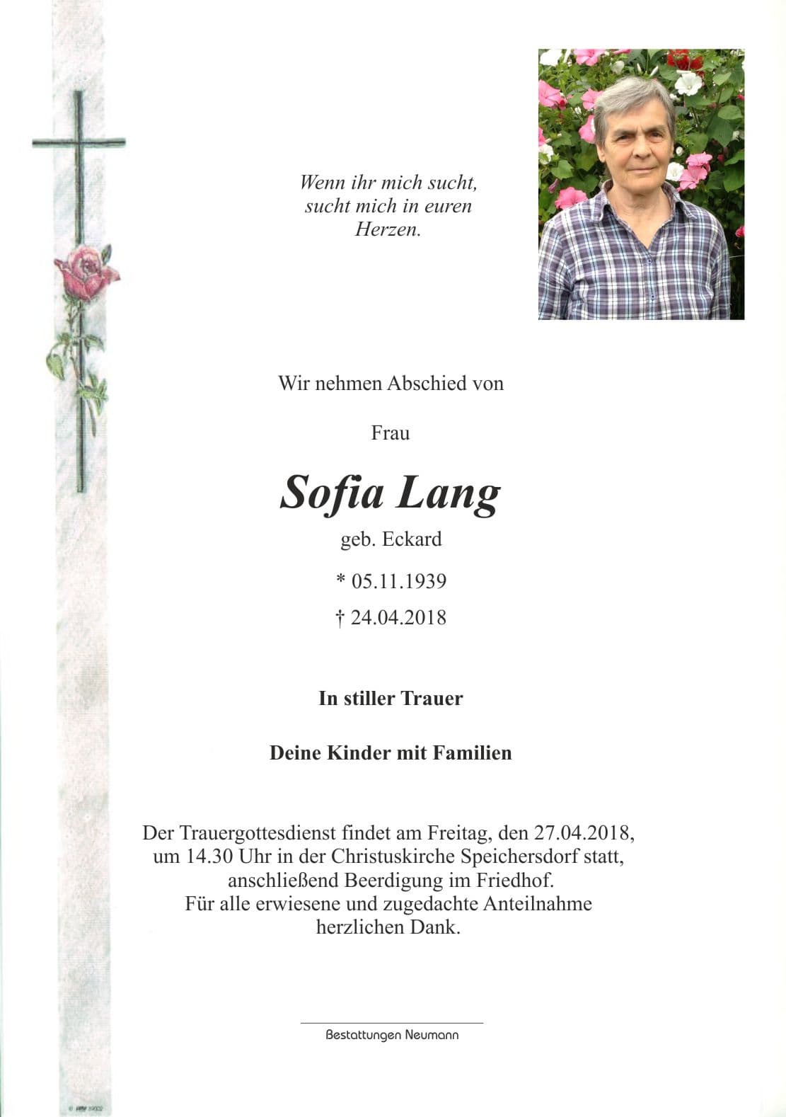 Frau Sofia Lang