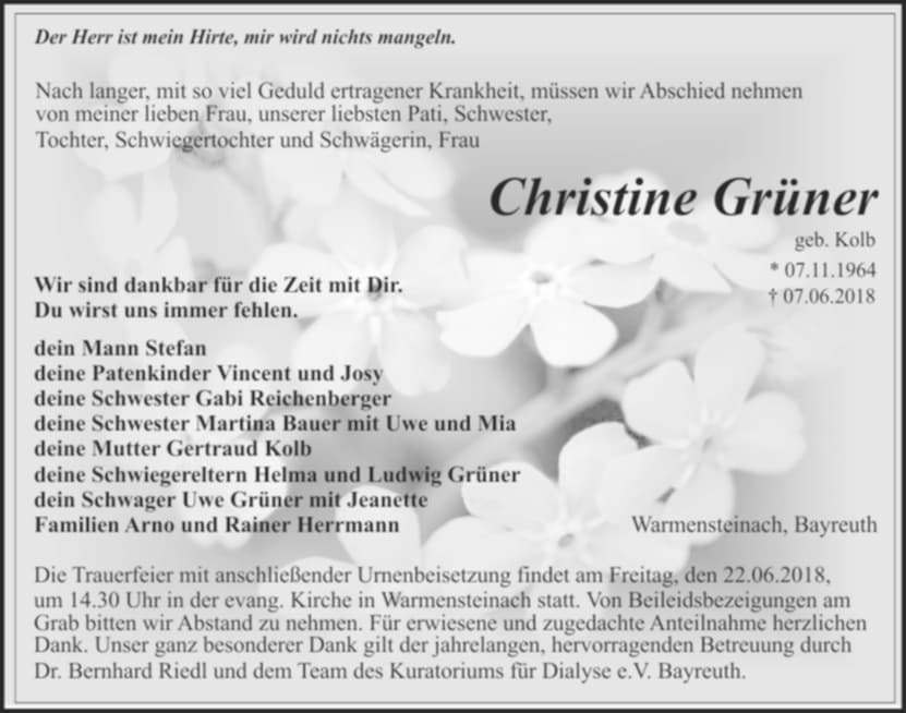 Frau Christine Grüner