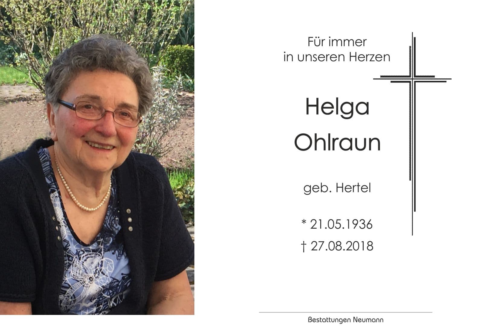 Frau Helga Ohlraun