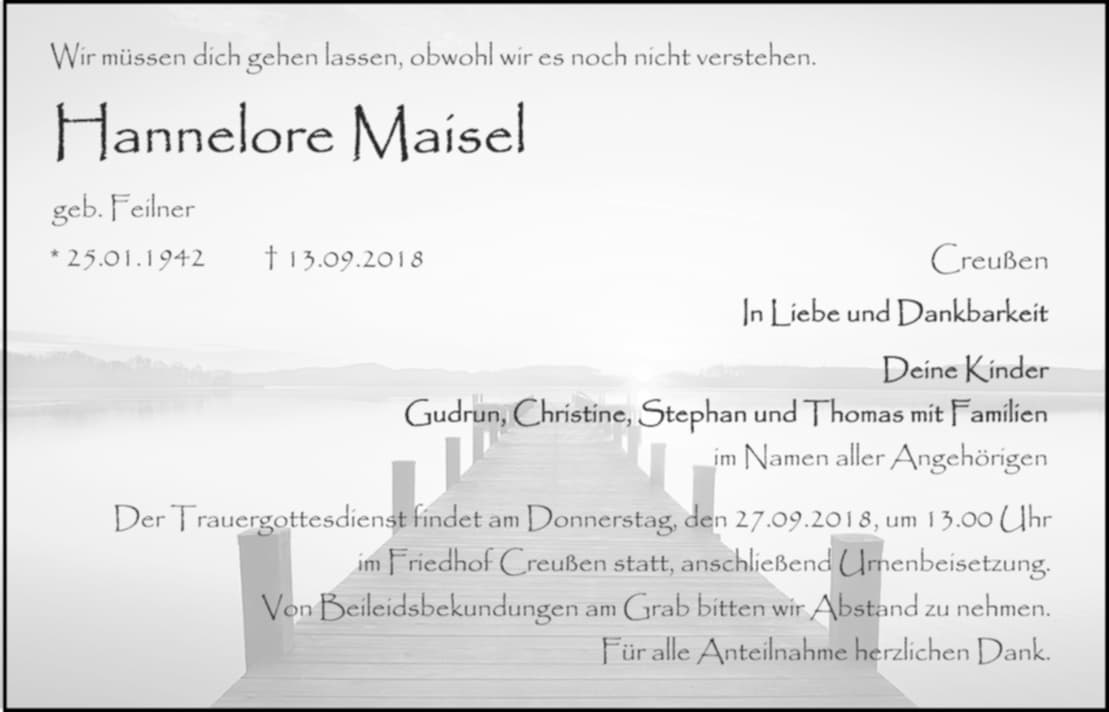 Frau Hannelore Maisel