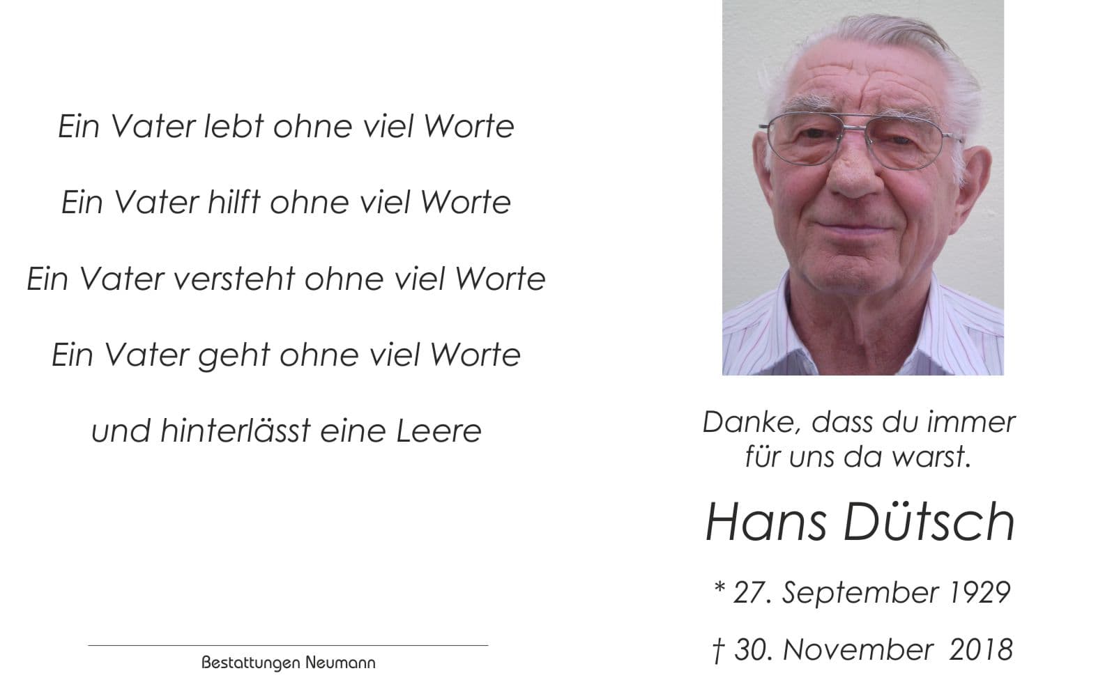 Herr Hans Dütsch