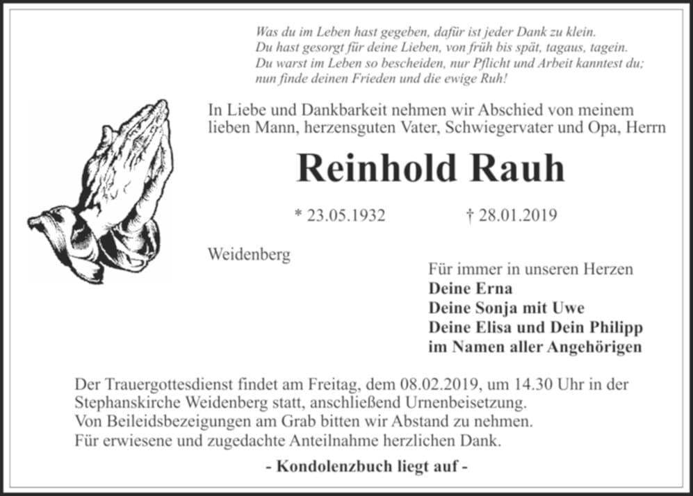 Herr Reinhold Rauh