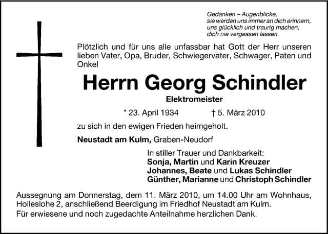 Herr Georg Schindler