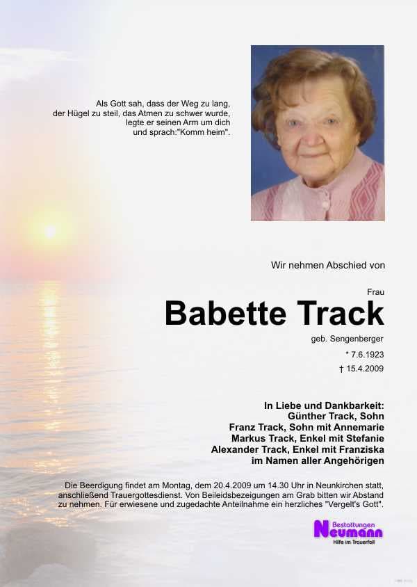 Frau Babette Track