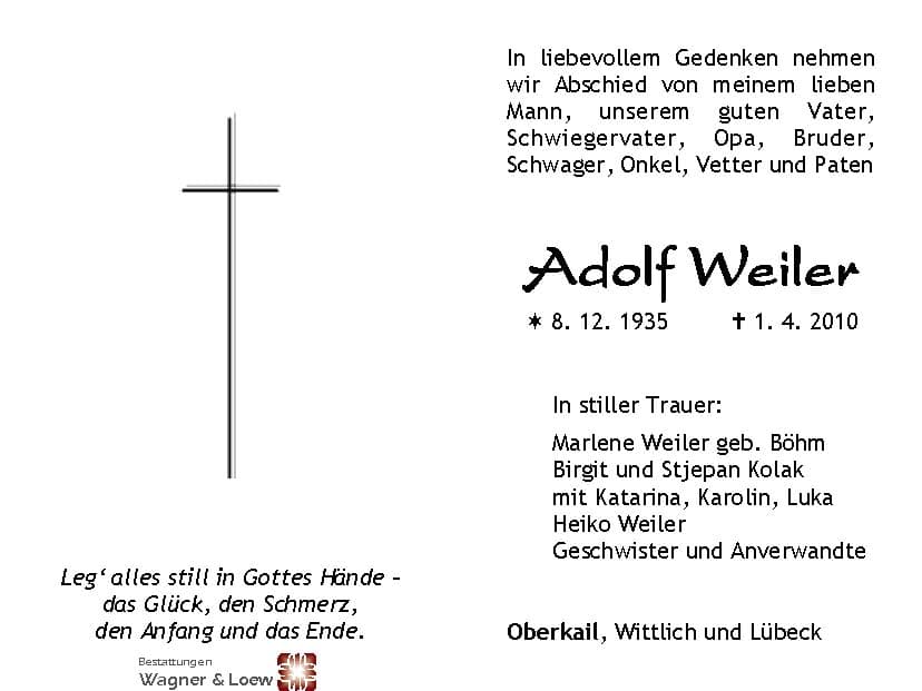 Herr Adolf Weiler