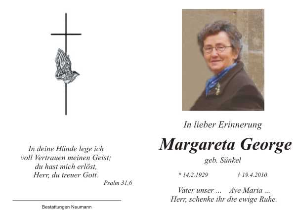 Frau Margareta George